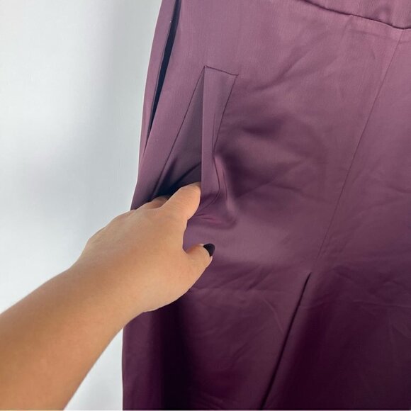 Nwot - Amaryllis, Women’s Sleeveless Wide Legged Romper. Color: Maroon. Size: 4. - Picture 9 of 14